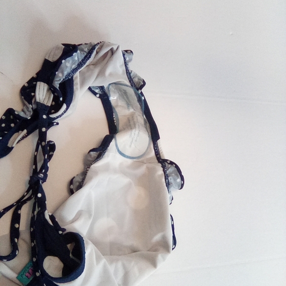 Coco Rave Navy Polka Dot String Bikini, XL 38D & XL Bottom, Navy - Picture 15 of 16